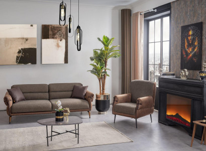 Sofa Two-seater Upholstered furniture Living room Textile Furniture Upholstered furniture Furnishings